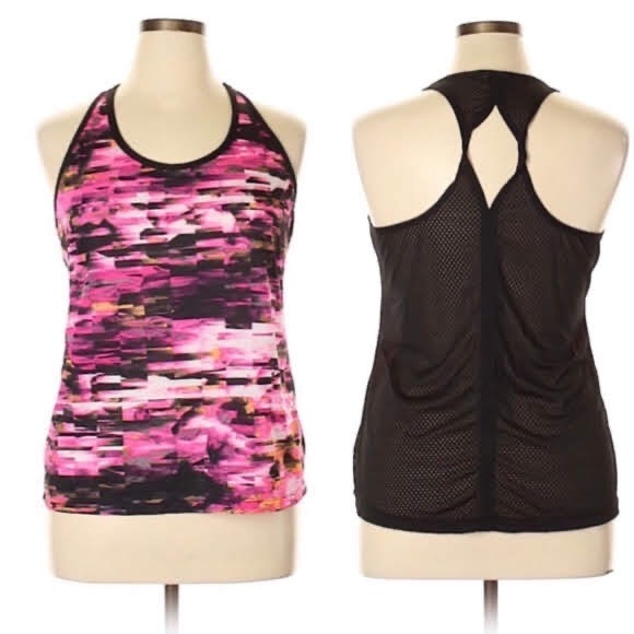 Active Tank w/ Helix Twist Back, Pink - Picture 3 of 4